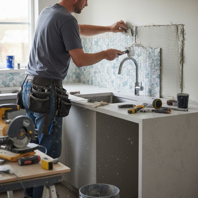 Mosaic Backsplash Installation